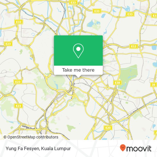 Peta Yung Fa Fesyen, Jalan Tun Tan Cheng Lock 50100 Kuala Lumpur Wilayah Persekutuan