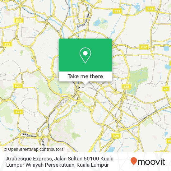 Peta Arabesque Express, Jalan Sultan 50100 Kuala Lumpur Wilayah Persekutuan