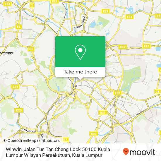 Peta Winwin, Jalan Tun Tan Cheng Lock 50100 Kuala Lumpur Wilayah Persekutuan