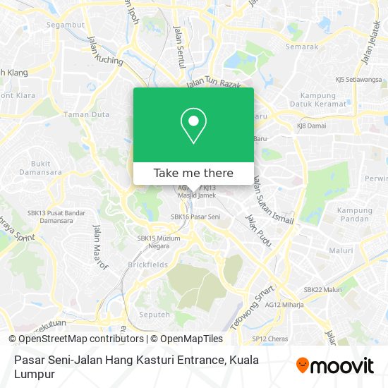 Pasar Seni-Jalan Hang Kasturi Entrance map