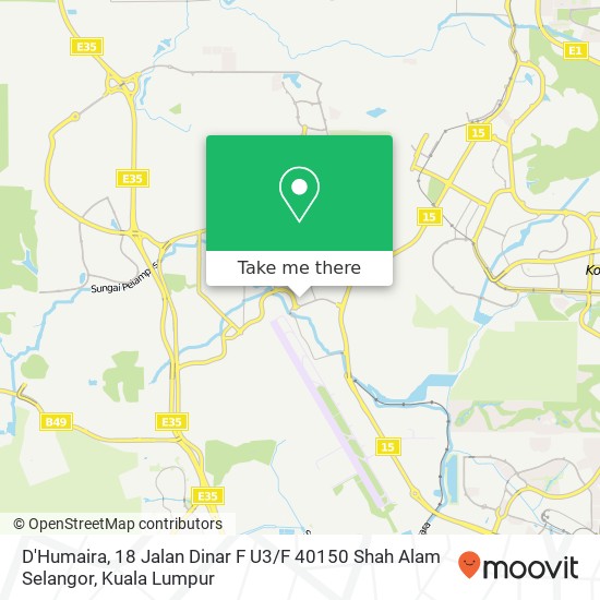 D'Humaira, 18 Jalan Dinar F U3 / F 40150 Shah Alam Selangor map