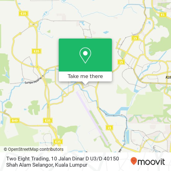 Two Eight Trading, 10 Jalan Dinar D U3 / D 40150 Shah Alam Selangor map
