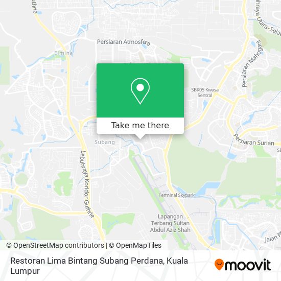 Peta Restoran Lima Bintang Subang Perdana