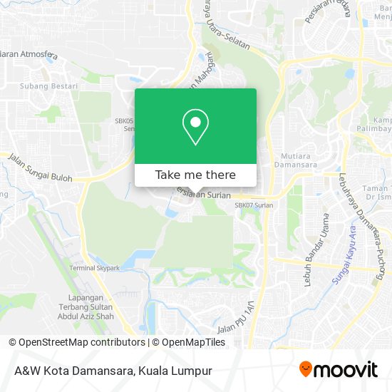 Peta A&W Kota Damansara