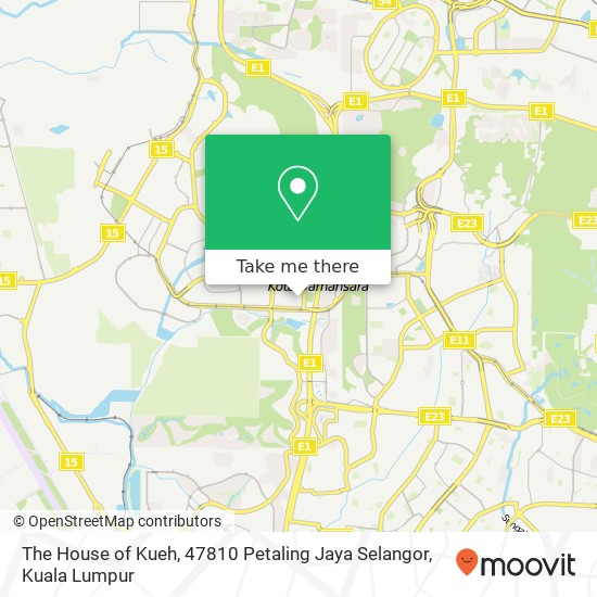 Peta The House of Kueh, 47810 Petaling Jaya Selangor