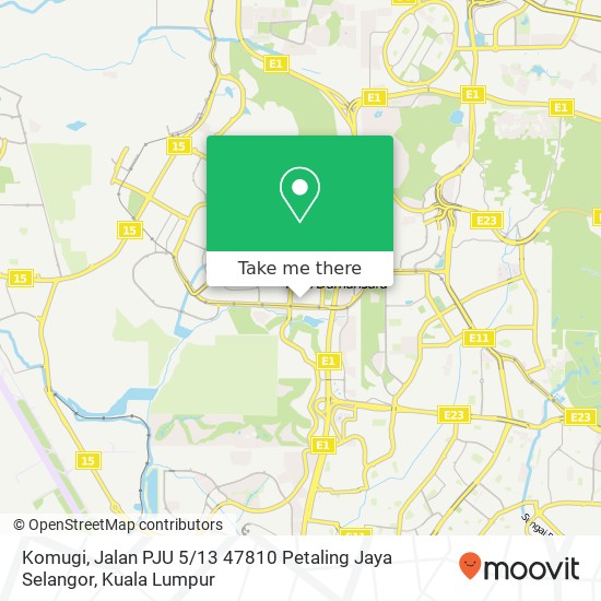 Peta Komugi, Jalan PJU 5 / 13 47810 Petaling Jaya Selangor