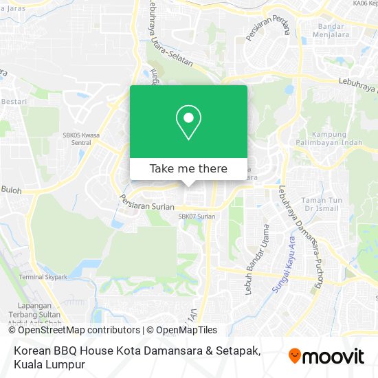 Peta Korean BBQ House Kota Damansara & Setapak