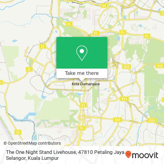 The One Night Stand Livehouse, 47810 Petaling Jaya Selangor map