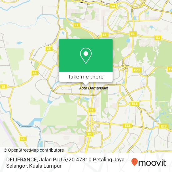 Peta DELIFRANCE, Jalan PJU 5 / 20 47810 Petaling Jaya Selangor