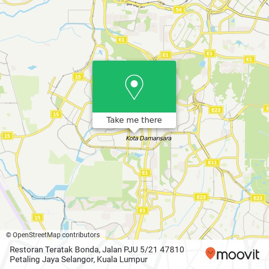 Restoran Teratak Bonda, Jalan PJU 5 / 21 47810 Petaling Jaya Selangor map