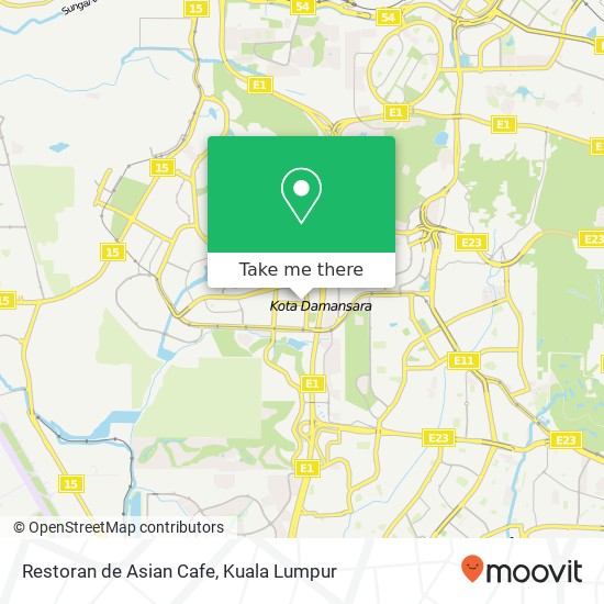 Peta Restoran de Asian Cafe, Jalan PJU 5 / 20 47810 Petaling Jaya Selangor