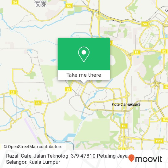 Razali Cafe, Jalan Teknologi 3 / 9 47810 Petaling Jaya Selangor map