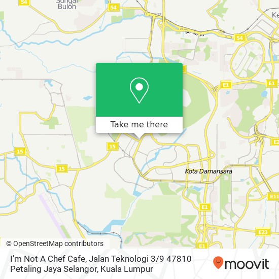 I'm Not A Chef Cafe, Jalan Teknologi 3 / 9 47810 Petaling Jaya Selangor map