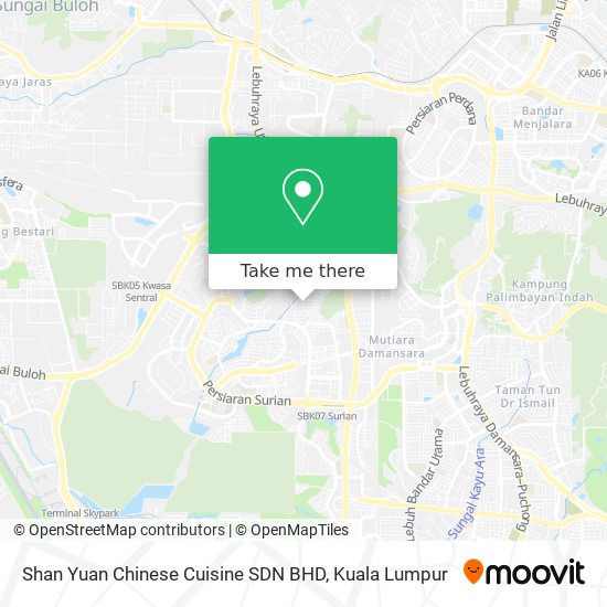 Shan Yuan Chinese Cuisine SDN BHD map