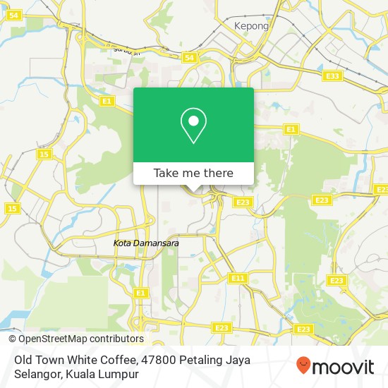 Old Town White Coffee, 47800 Petaling Jaya Selangor map