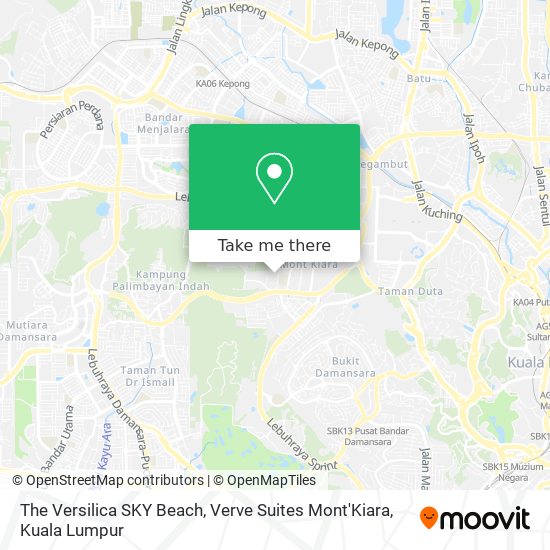 The Versilica SKY Beach, Verve Suites Mont'Kiara map