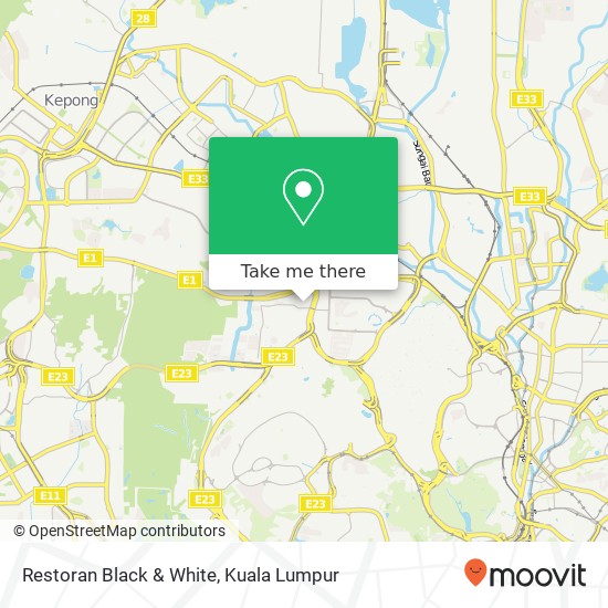 Peta Restoran Black & White, Jalan Solaris 50480 Kuala Lumpur Wilayah Persekutuan