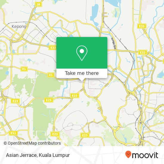 Peta Asian Jerrace, Jalan Solaris 50480 Kuala Lumpur Wilayah Persekutuan