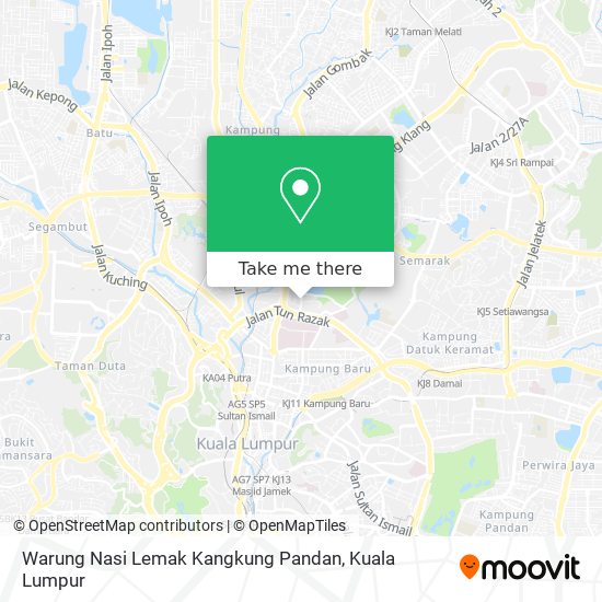 Peta Warung Nasi Lemak Kangkung Pandan
