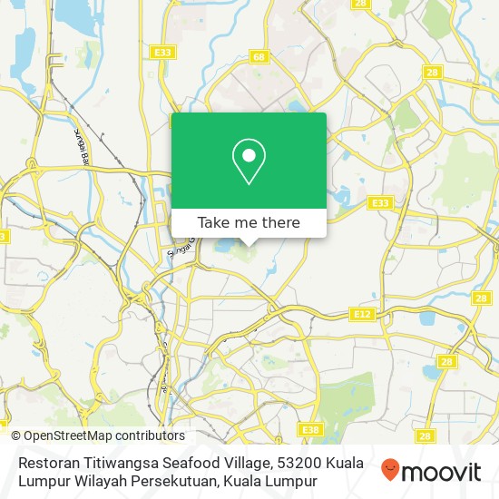 Peta Restoran Titiwangsa Seafood Village, 53200 Kuala Lumpur Wilayah Persekutuan