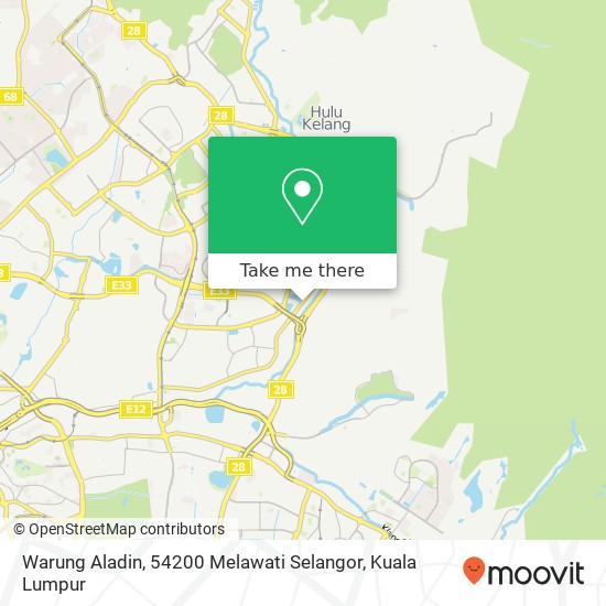 Peta Warung Aladin, 54200 Melawati Selangor