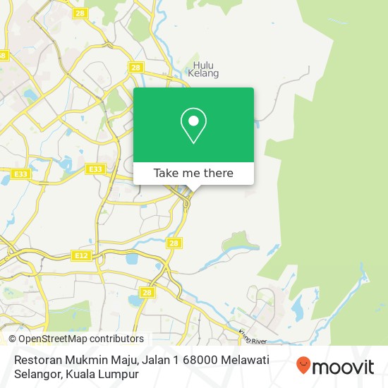 Peta Restoran Mukmin Maju, Jalan 1 68000 Melawati Selangor