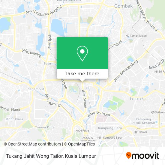 Peta Tukang Jahit Wong Tailor