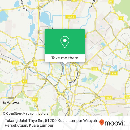 Tukang Jahit Thye Sin, 51200 Kuala Lumpur Wilayah Persekutuan map