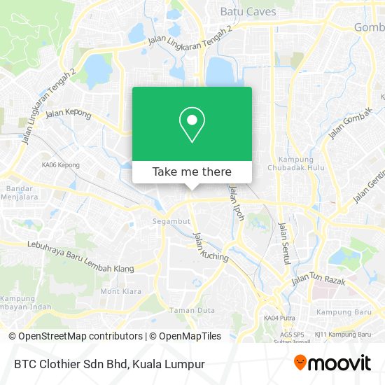 BTC Clothier Sdn Bhd map