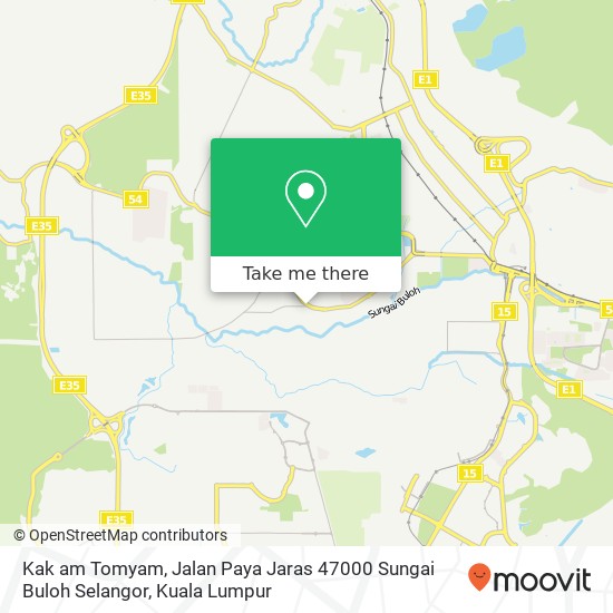 Peta Kak am Tomyam, Jalan Paya Jaras 47000 Sungai Buloh Selangor