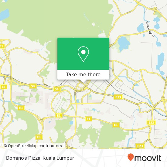 Peta Domino's Pizza, Jalan Dagang SD 2 / 1 G 52200 Petaling Jaya Selangor
