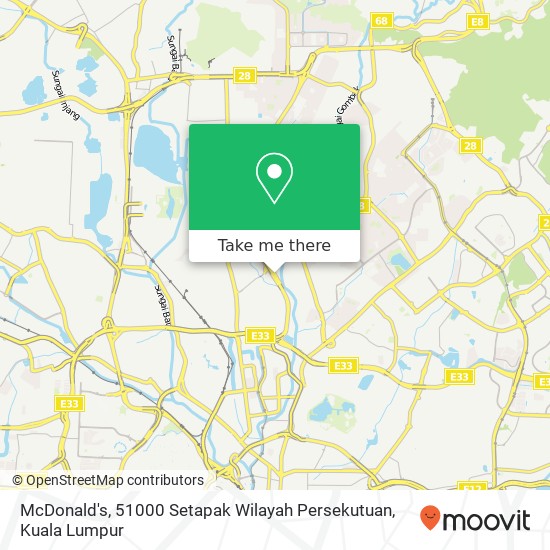 Peta McDonald's, 51000 Setapak Wilayah Persekutuan