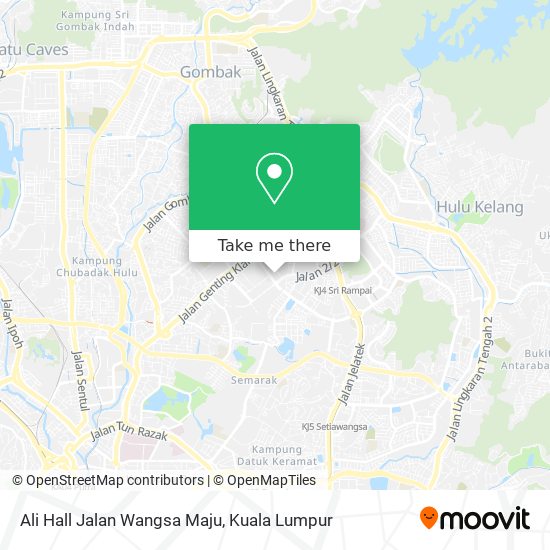 Ali Hall Jalan Wangsa Maju map