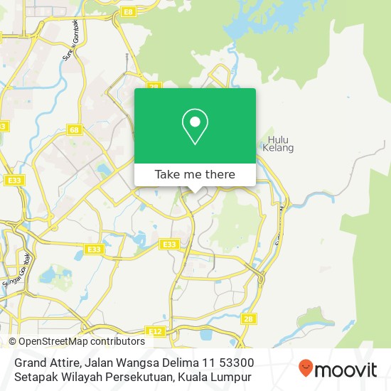 Grand Attire, Jalan Wangsa Delima 11 53300 Setapak Wilayah Persekutuan map