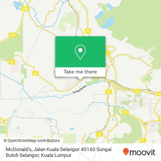 McDonald's, Jalan Kuala Selangor 40160 Sungai Buloh Selangor map