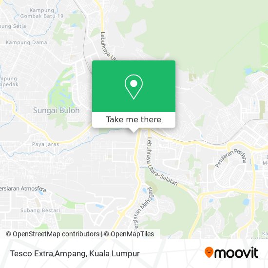 Tesco Extra,Ampang map