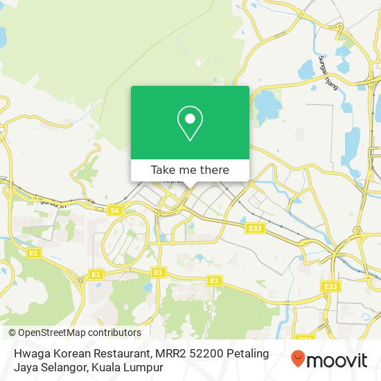 Hwaga Korean Restaurant, MRR2 52200 Petaling Jaya Selangor map