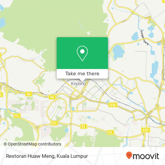 Restoran Huaw Meng, Jalan Angsana SD 2 / 2 B 52200 Petaling Jaya Selangor map