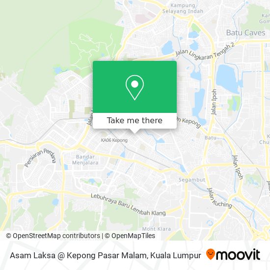 Asam Laksa @ Kepong Pasar Malam map