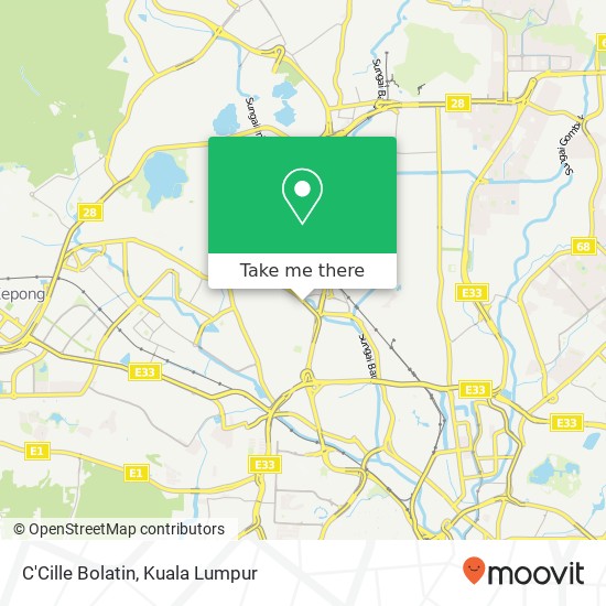 Peta C'Cille Bolatin, Jalan Jambu Mawar Kuala Lumpur Wilayah Persekutuan