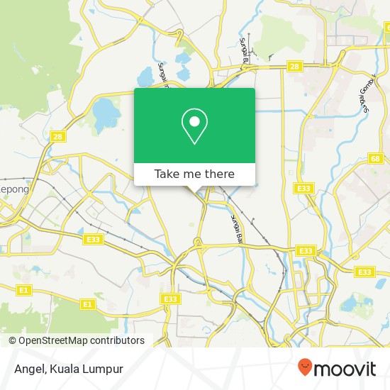 Peta Angel, Jalan Jambu Mawar Kuala Lumpur Wilayah Persekutuan