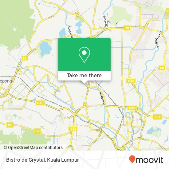 Bistro de Crystal, Jalan Jambu Mawar 52000 Kuala Lumpur Wilayah Persekutuan map