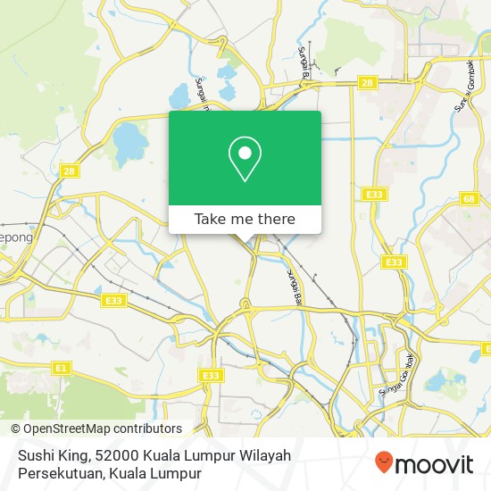 Peta Sushi King, 52000 Kuala Lumpur Wilayah Persekutuan