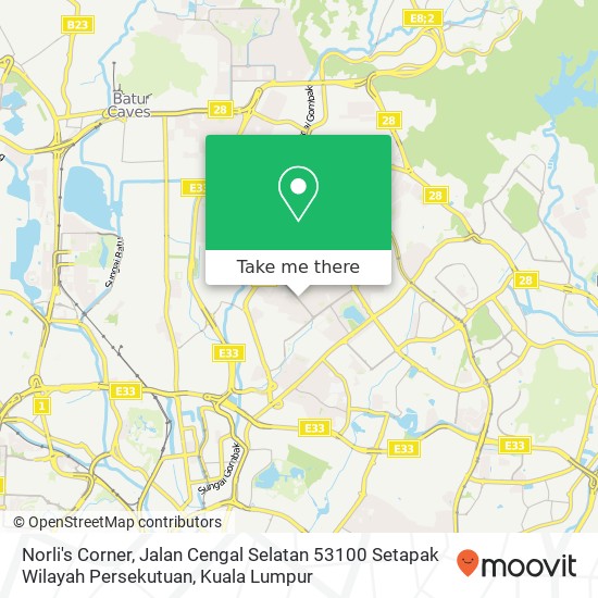 Norli's Corner, Jalan Cengal Selatan 53100 Setapak Wilayah Persekutuan map