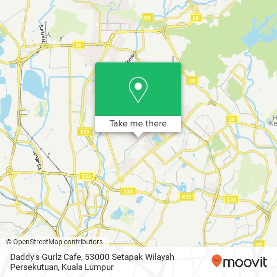 Peta Daddy's Gurlz Cafe, 53000 Setapak Wilayah Persekutuan