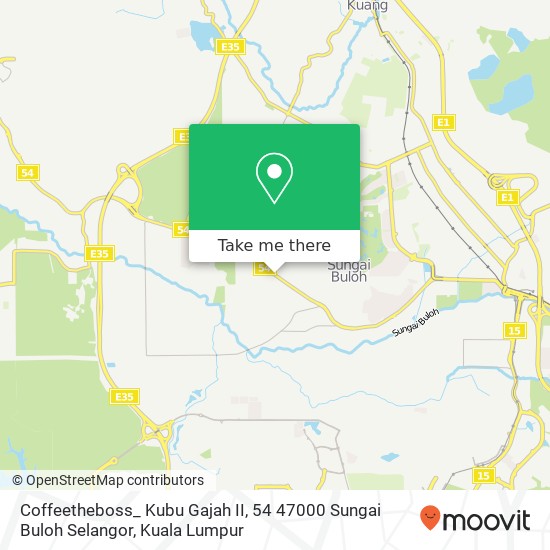 Coffeetheboss_ Kubu Gajah II, 54 47000 Sungai Buloh Selangor map