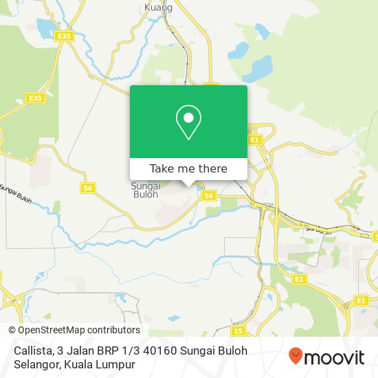 Callista, 3 Jalan BRP 1 / 3 40160 Sungai Buloh Selangor map