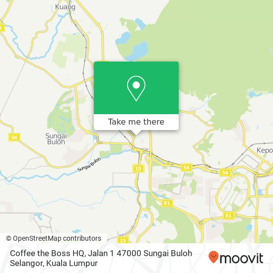 Coffee the Boss HQ, Jalan 1 47000 Sungai Buloh Selangor map