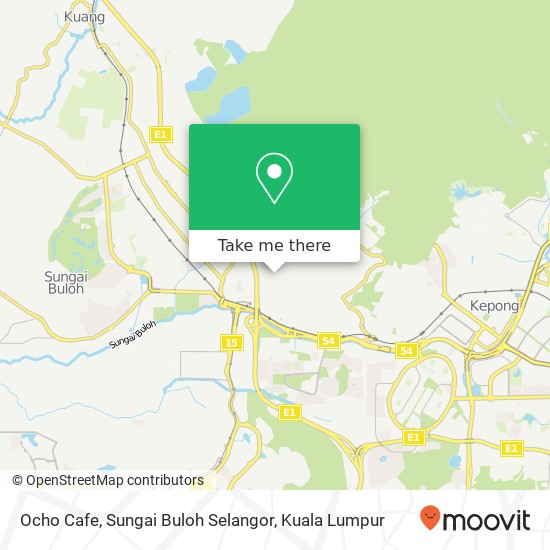 Ocho Cafe, Sungai Buloh Selangor map