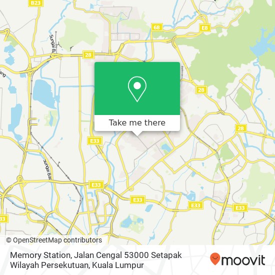 Memory Station, Jalan Cengal 53000 Setapak Wilayah Persekutuan map